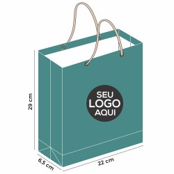 Sacola de Papel Offset Personalizada de 29x22x6,5cm - Código 214