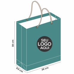 Sacola de Papel Offset Personalizada de 38x26x9,5cm - Código 425